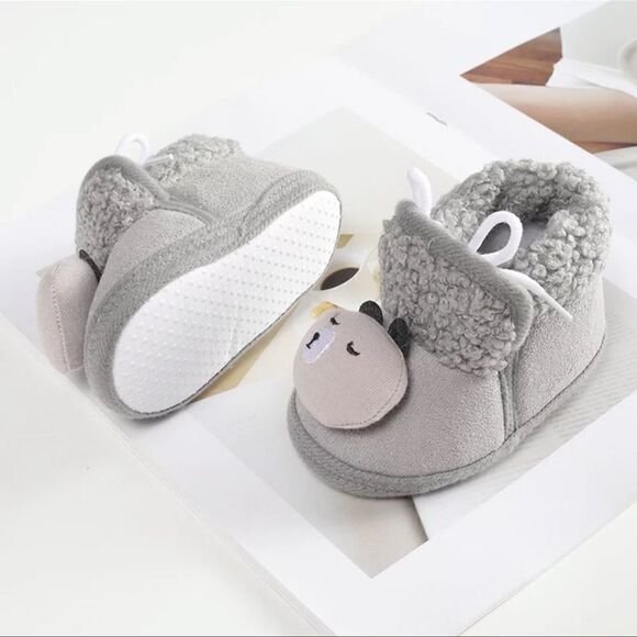 BABY Anti Slip Booties Grey - Picture 3 of 3